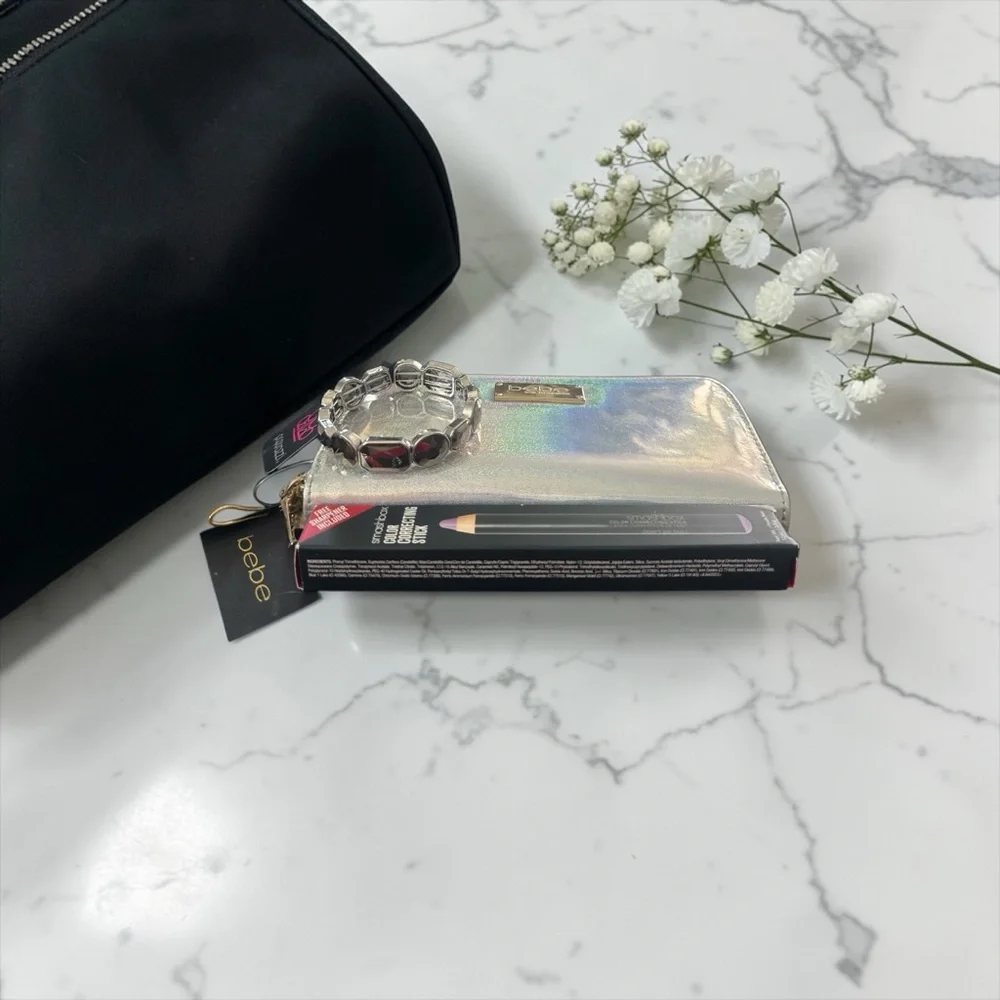 bebe Holographic Iridescent Wallet Bundle NWT - Picture 1 of 6